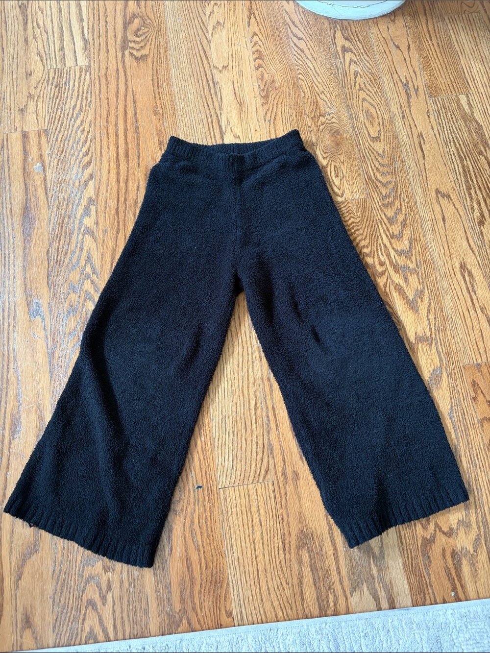 Flowers by Zoe Black Knit Wide-Leg Sweatpants for Kids